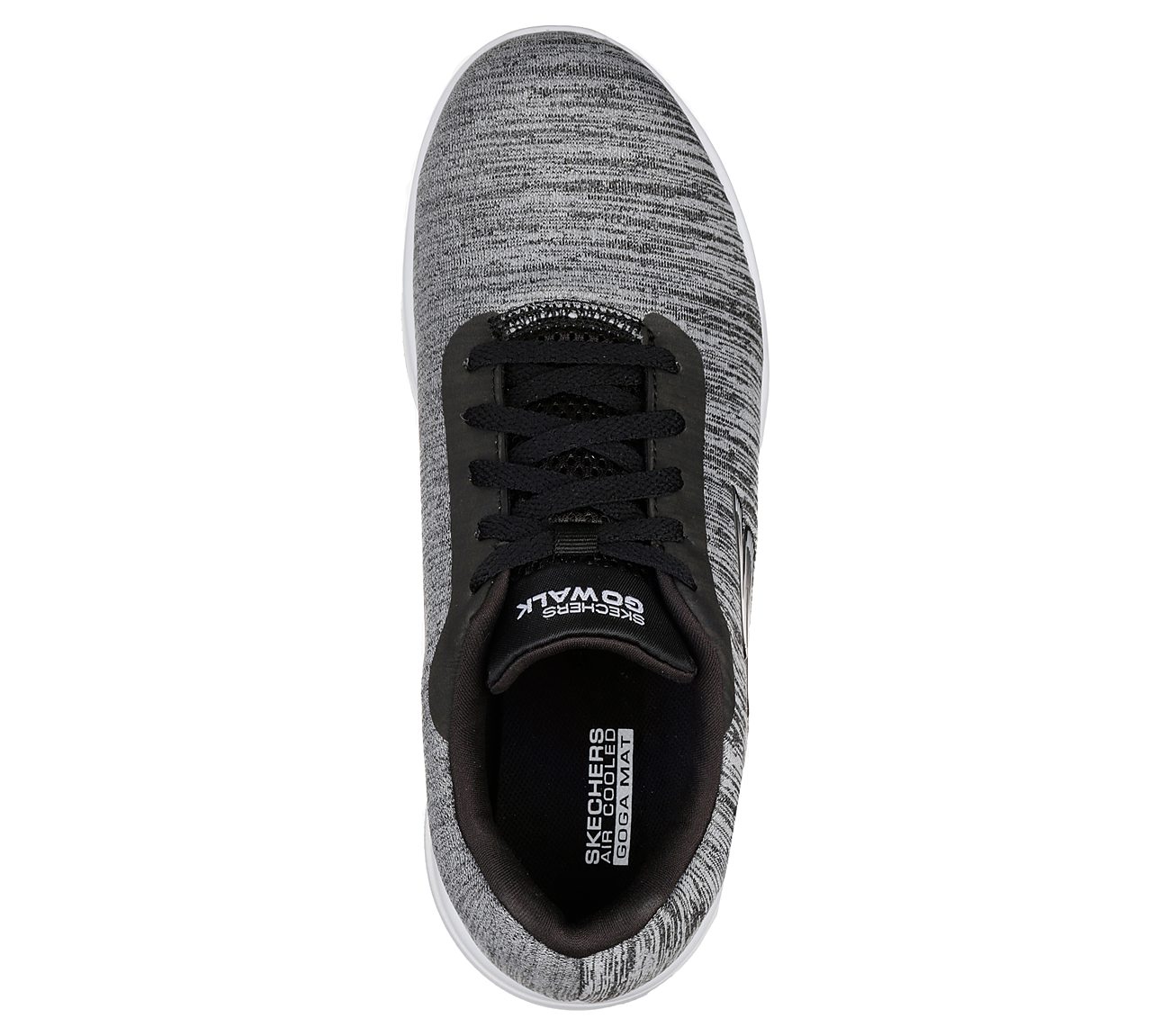 GO WALK JOY, BLACK/WHITE Footwear Top View