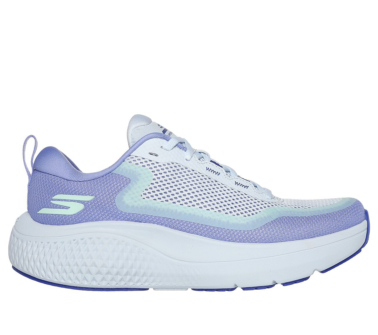 GO RUN SUPERSONIC MAX, LAVENDER/AQUA Footwear Lateral View