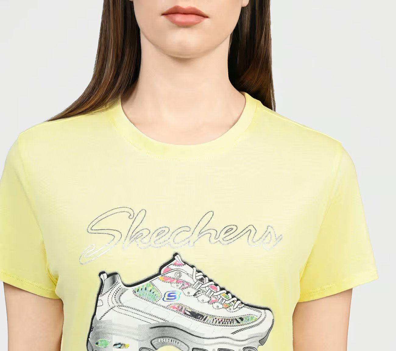 AD SKX SHOE TEE, WHITE/BLUE/YELLOW Apparel Right View