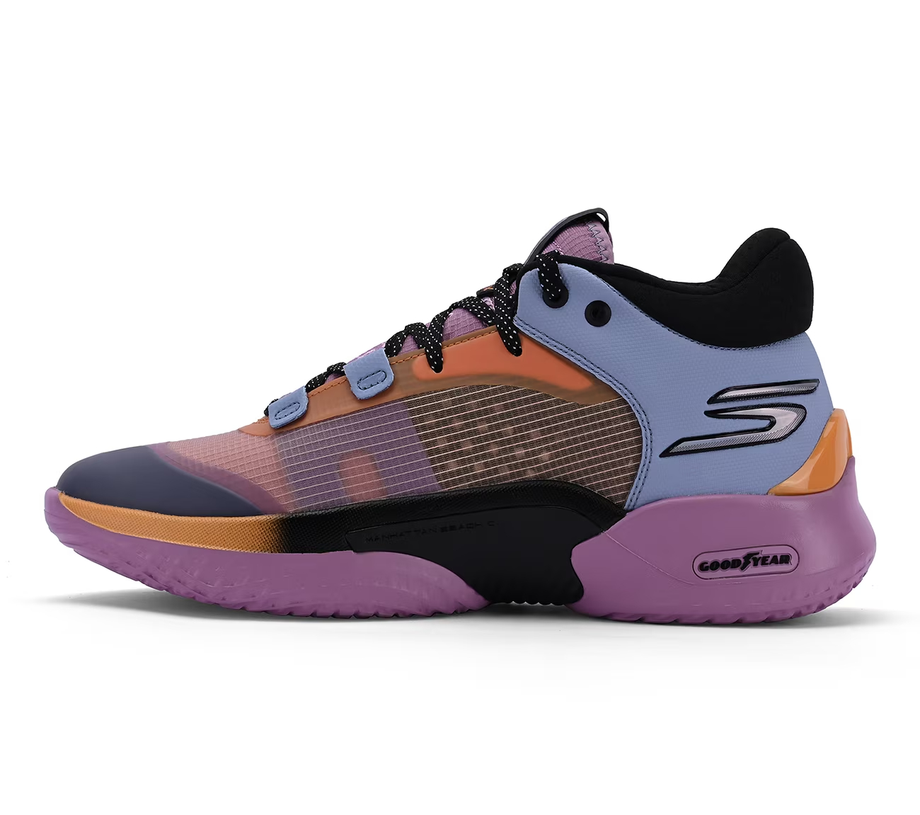 SKX RESAGRIP- Basketball, PURPLE MULTI Footwear Left View