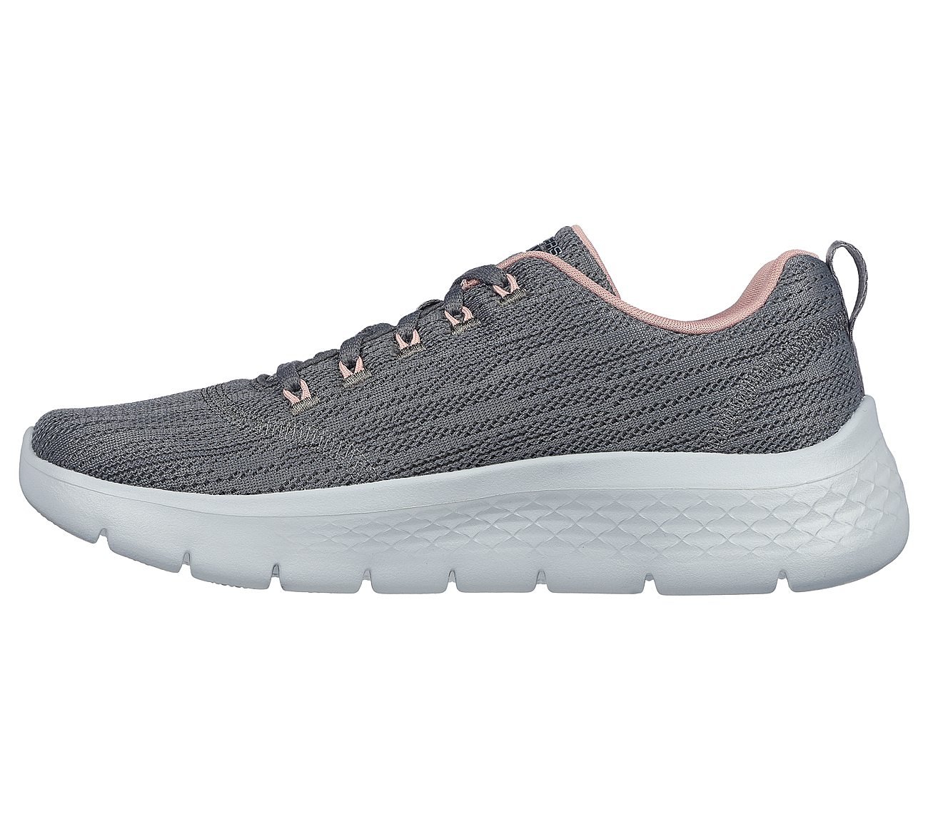 Skechers go walk outlet charcoal pink