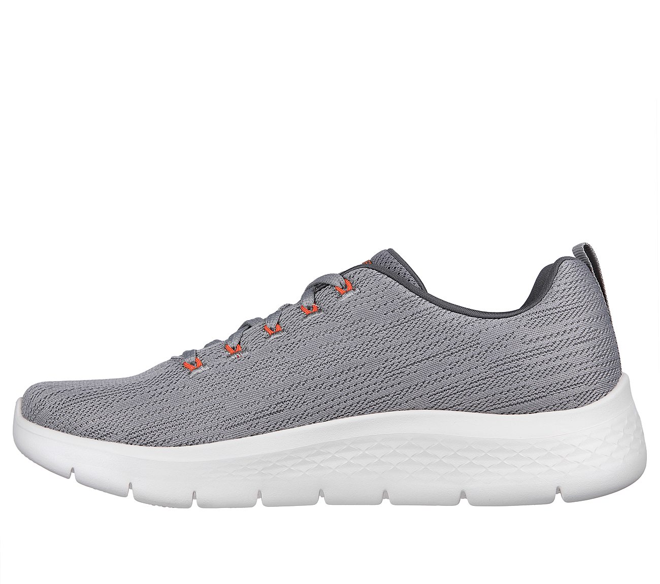 Skechers Grey Orange Go Walk Flex Lace Up Shoes For Men Style Id 216481 India