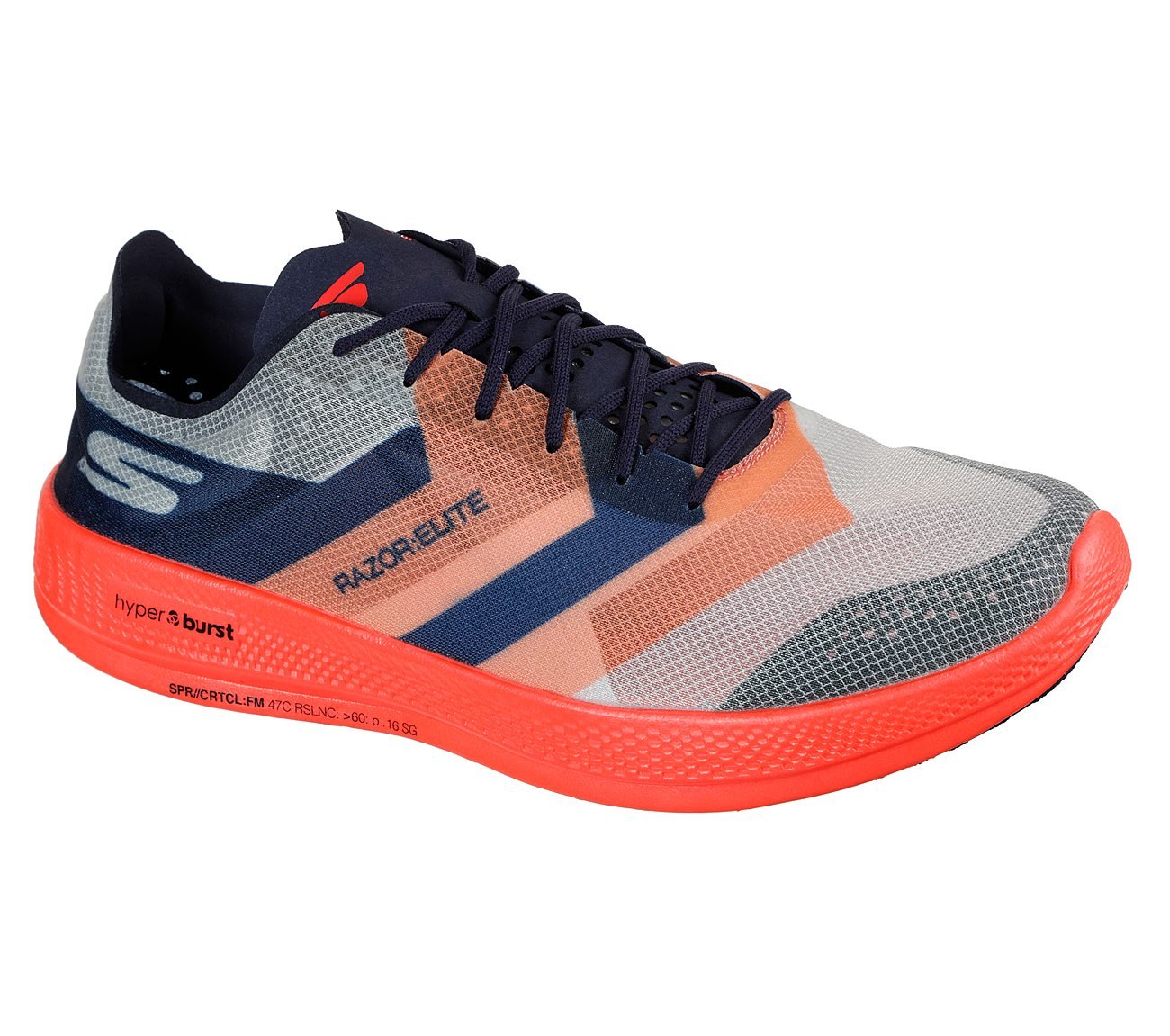 GO RUN RAZOR 3 ELITE, NAVY/CORAL Footwear Right View