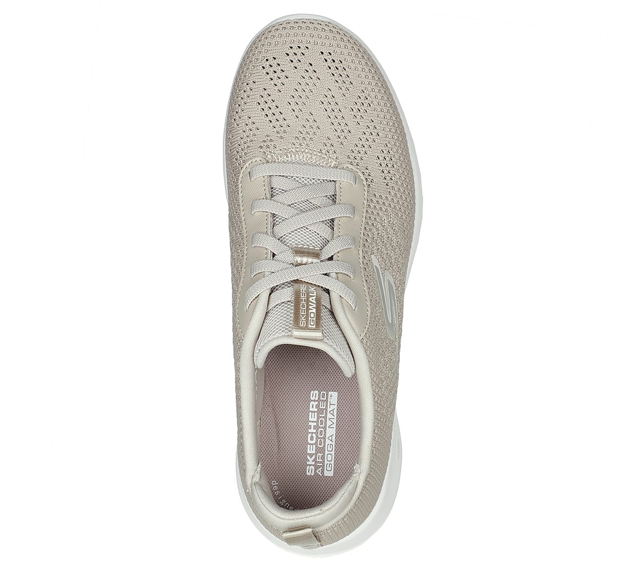 Skechers Taupe Go Walk Joy Wonderful Spring Womens Lace Up Shoes ...