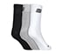 3PK MENS 1/2 TERRY CREW, WHITE/BLACK/GREY