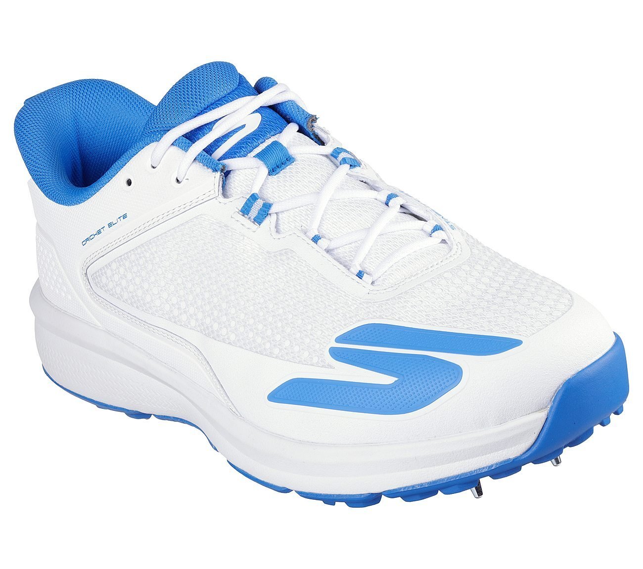 CRICKET ELITE, WHITE/LT.BLUE Footwear Right View