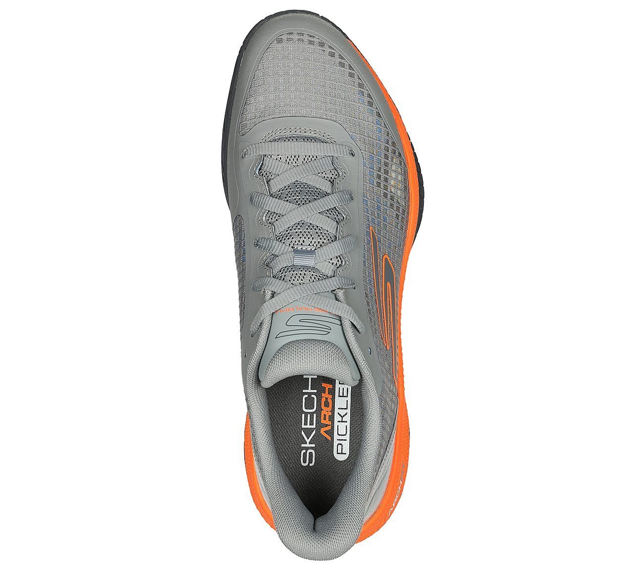 Skechers Viper Court Pro - Pickleball, GRAY/ORANGE Footwear Top View