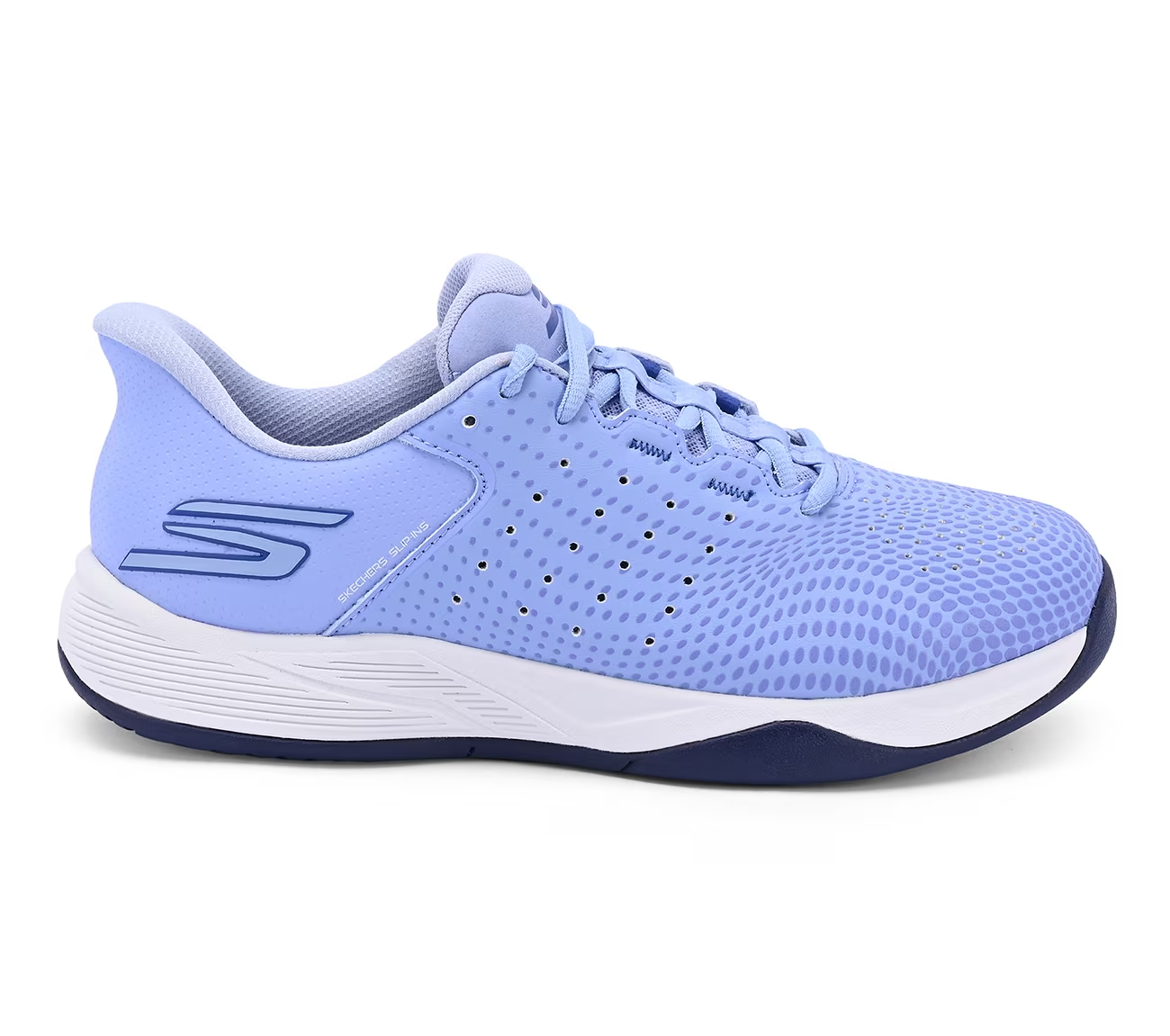 SKECHERS VIPER COURT RELOAD, BLUE/WHITE Footwear Lateral View