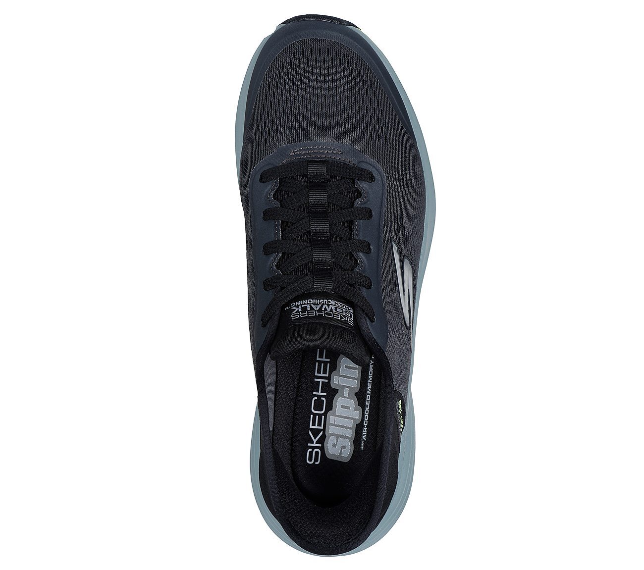 GO WALK MAX WALKER - NEXT GEN, CHARCOAL/BLACK Footwear Top View