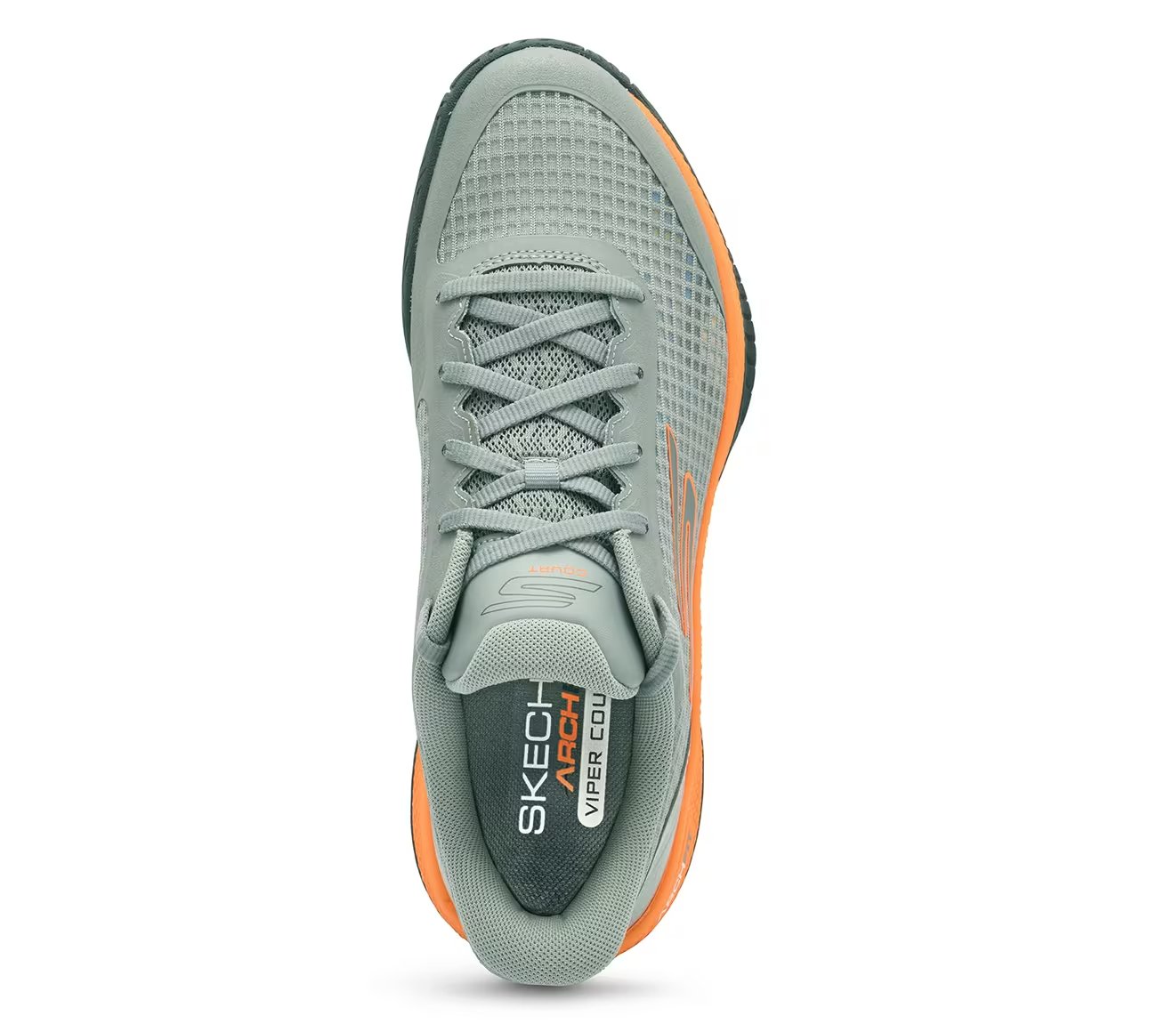 Skechers Viper Court Pro - Pickleball, GRAY/ORANGE Footwear Top View