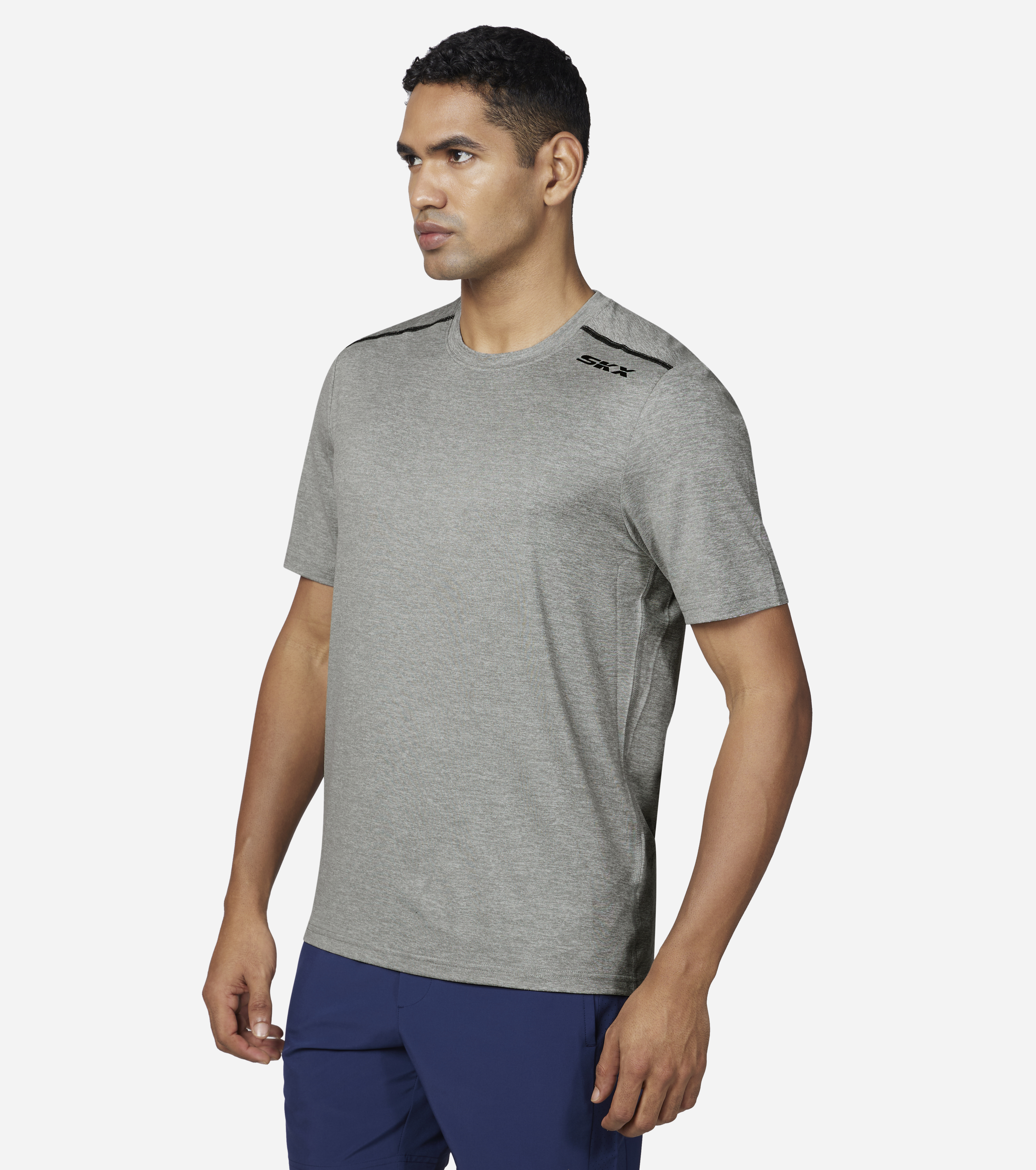 GODRI SWIFT T-SHIRT, LIGHT GREY Apparel Top View