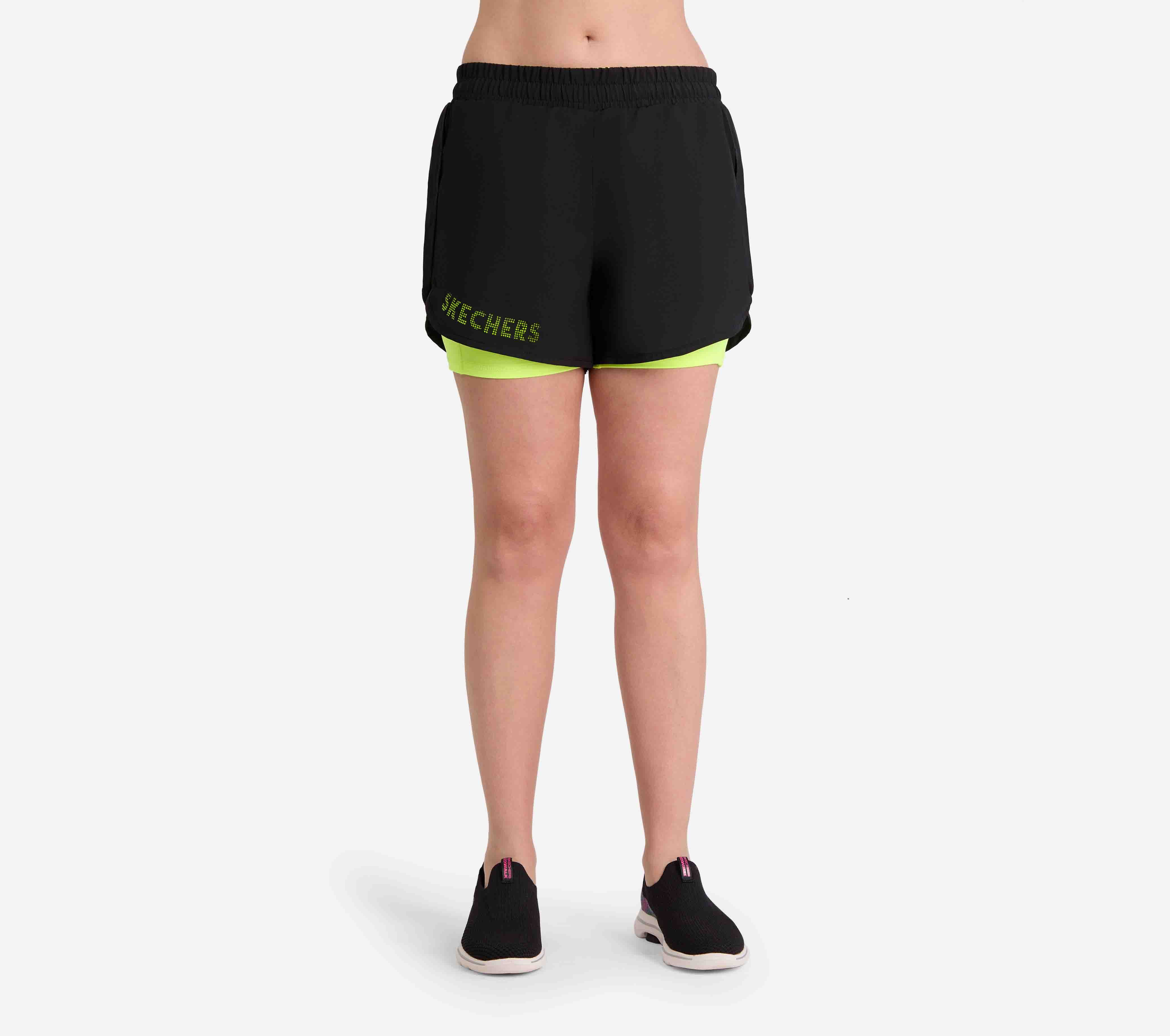 PERFORATED SHORTS, BLACK Apparel Lateral View