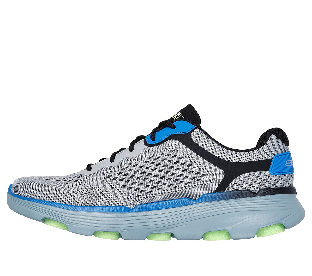 GO RUN 7, GREY/BLUE Footwear Left View