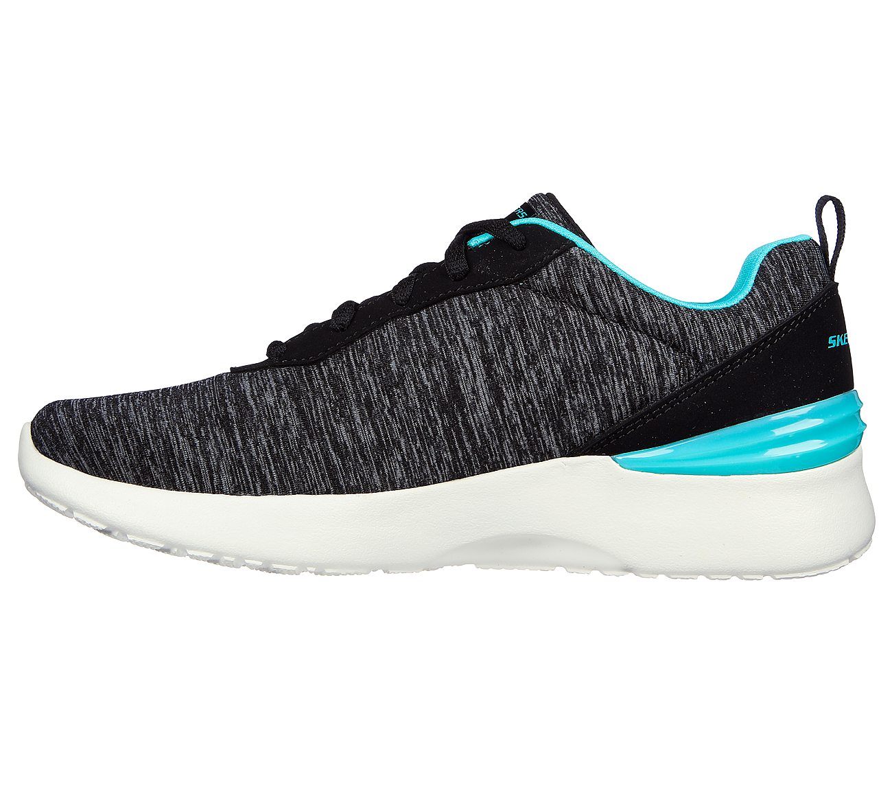 SKECH-AIR DYNAMIGHT-PURE SERE, BLACK/AQUA Footwear Left View