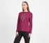 RHINESTONE BURST LS TEE, RED PLUM