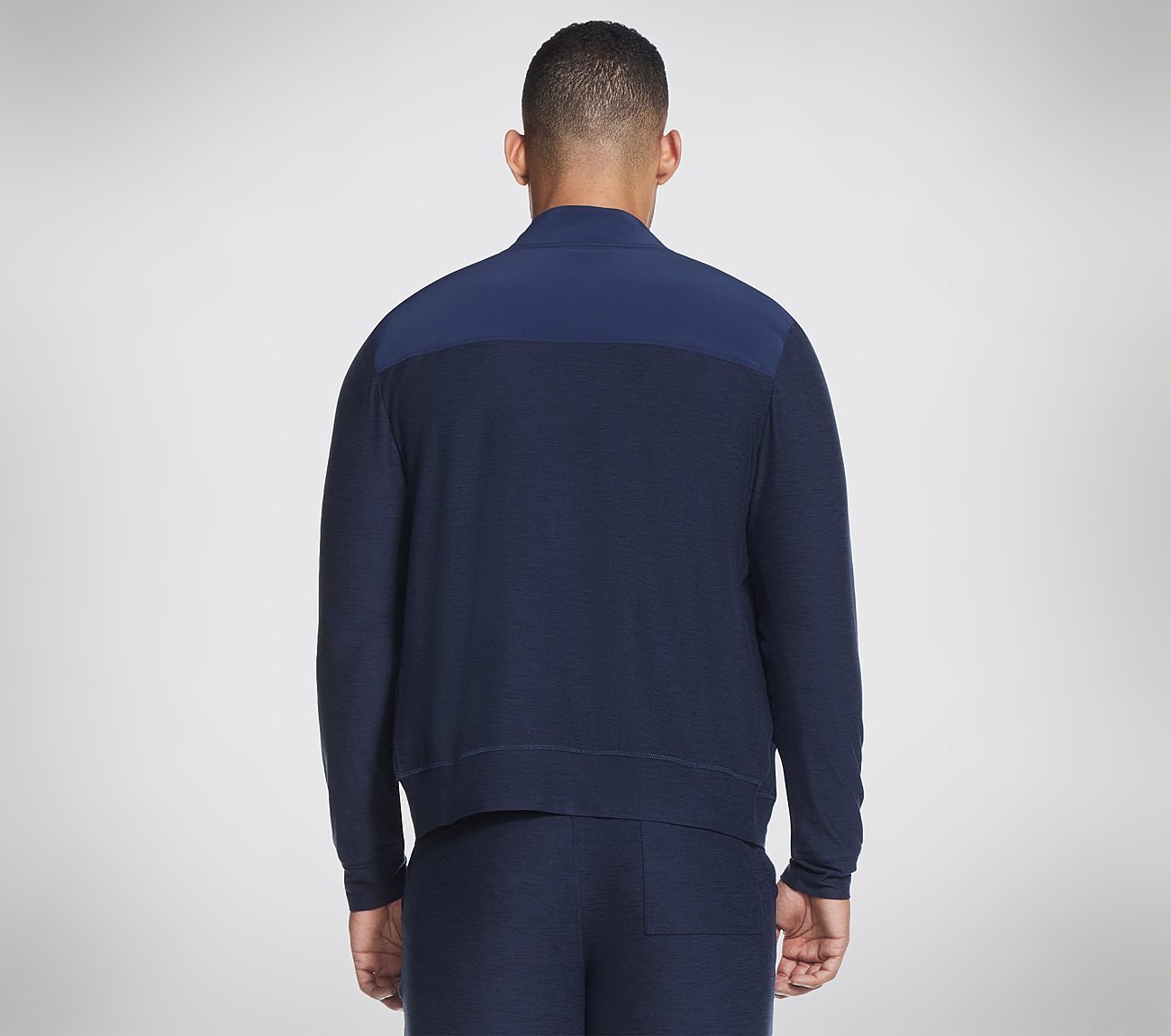 Full Zip Jacket Knit (Asia Spec), NNNAVY Apparels Top View