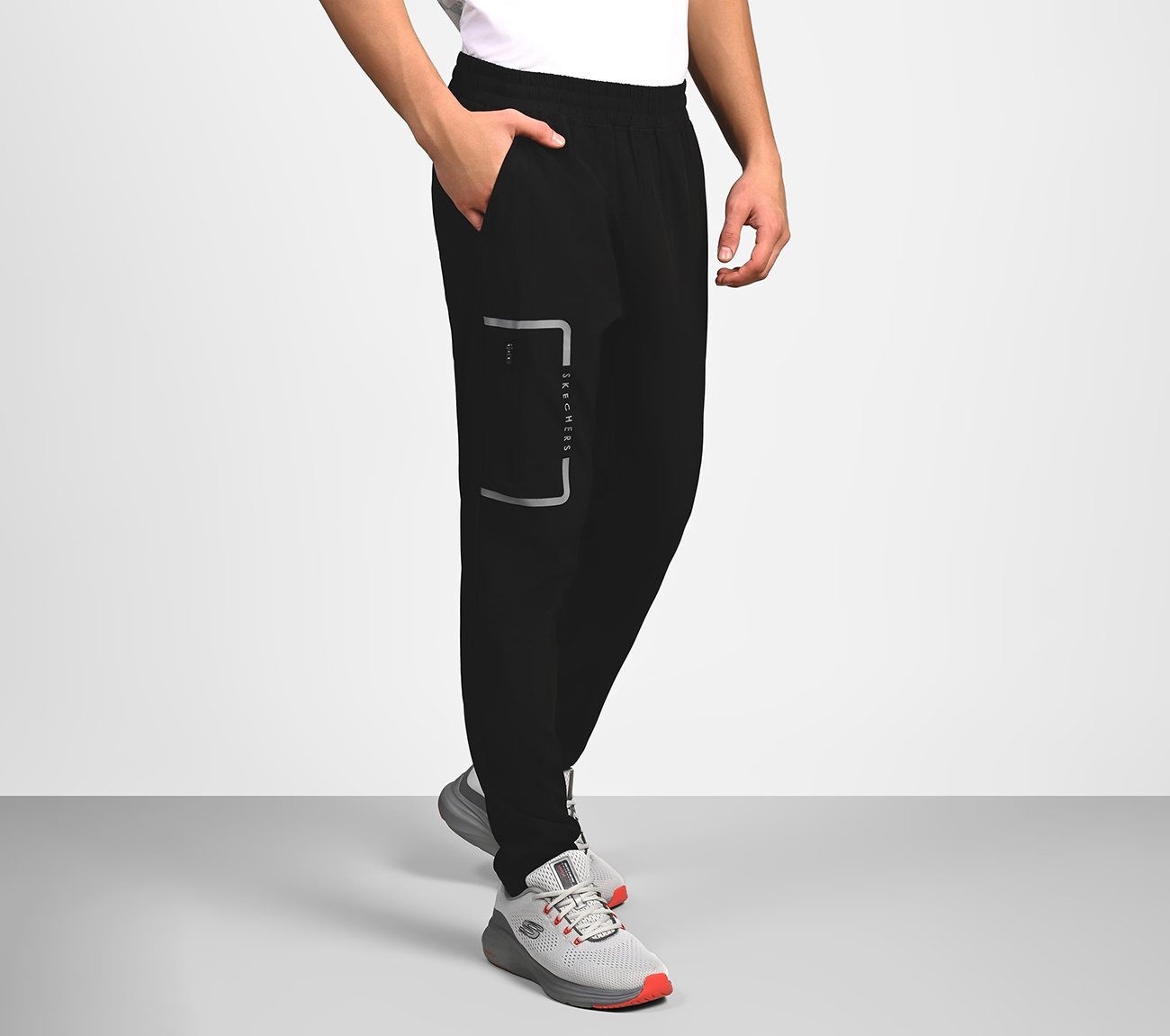 ESSENTIAL WALKER PANTS, BLACK/CHARCOAL/BLUE Apparel Top View