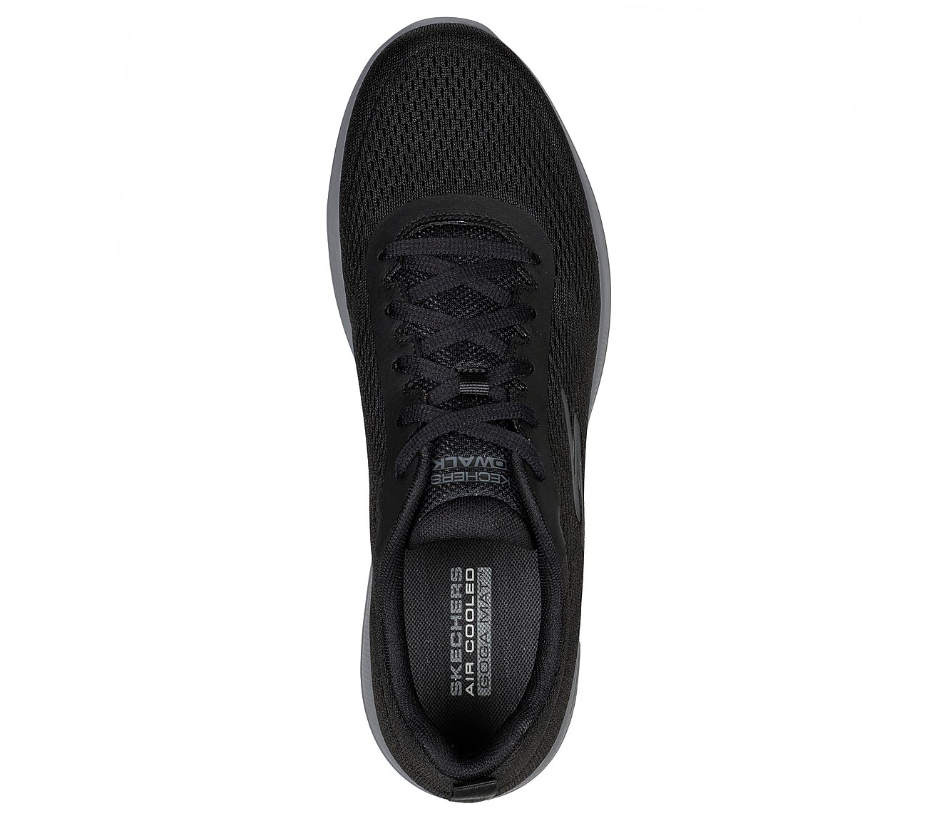 GO WALK STABILITY - ANY TIME, BLACK/GREY Footwear Top View