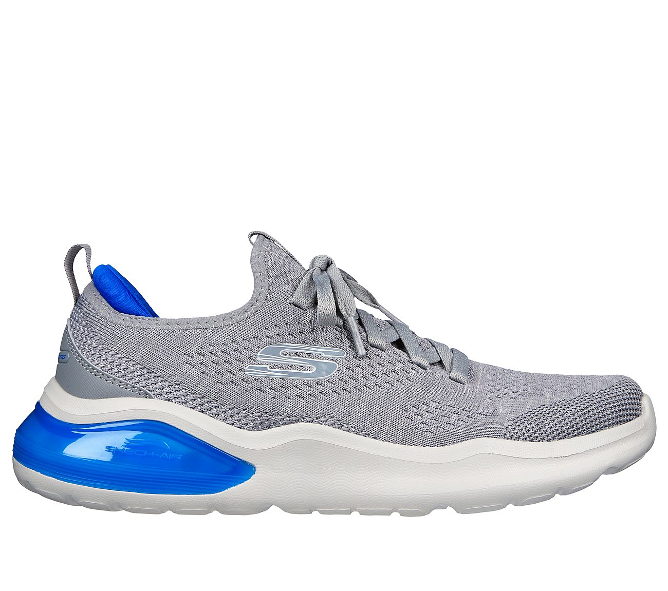 AIR CUSHIONING, GREY/BLUE Footwear Lateral View