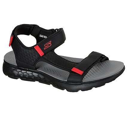 Tamano relativo accesorios pecho Skechers Black/Grey On The Go 400 Explorer Mens Sandals - Style ID: 54265 |  India