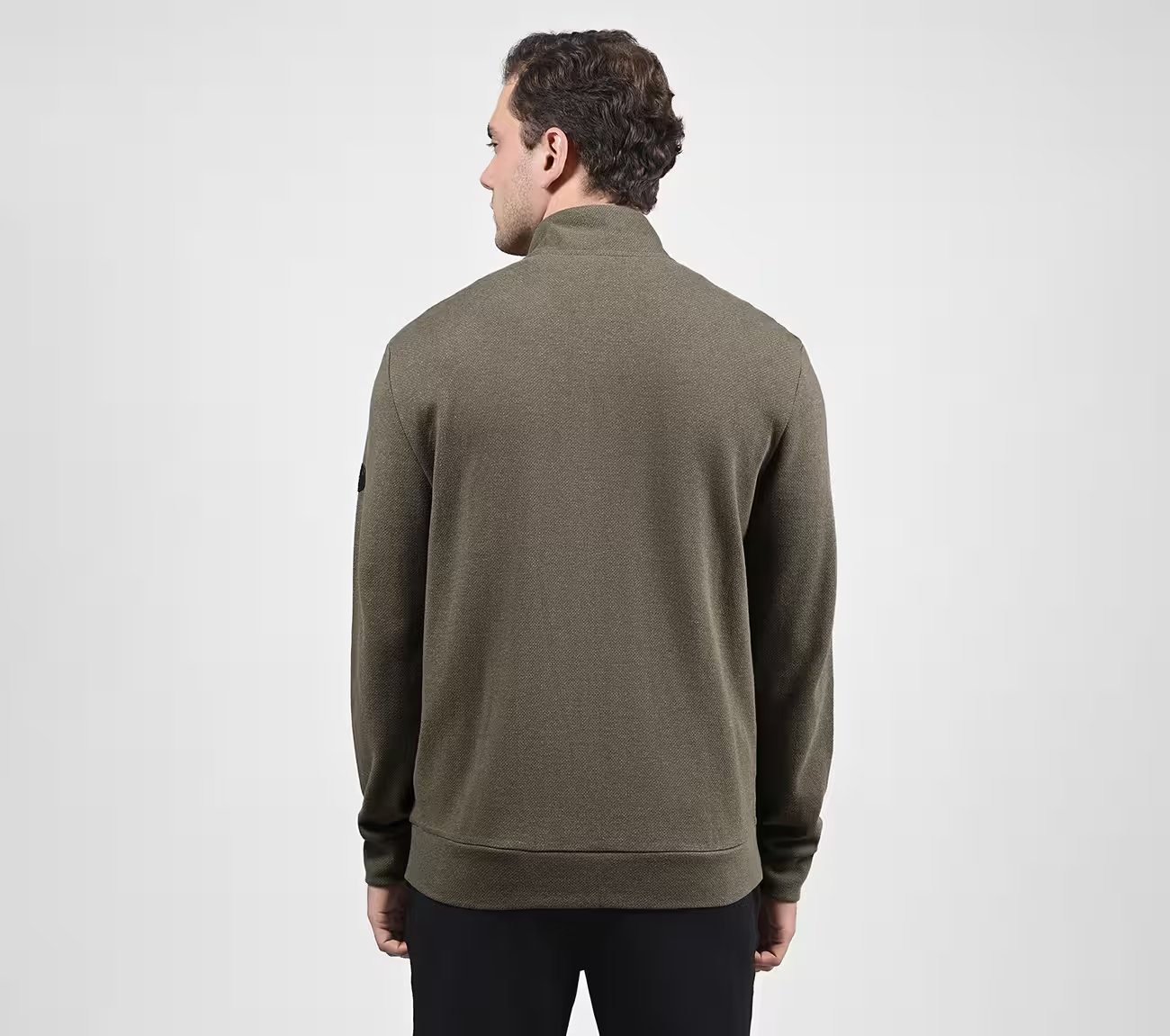 THE HOODLESS HOODIE SKECHSWEAT, WALNUT HEATHER Apparel Left View