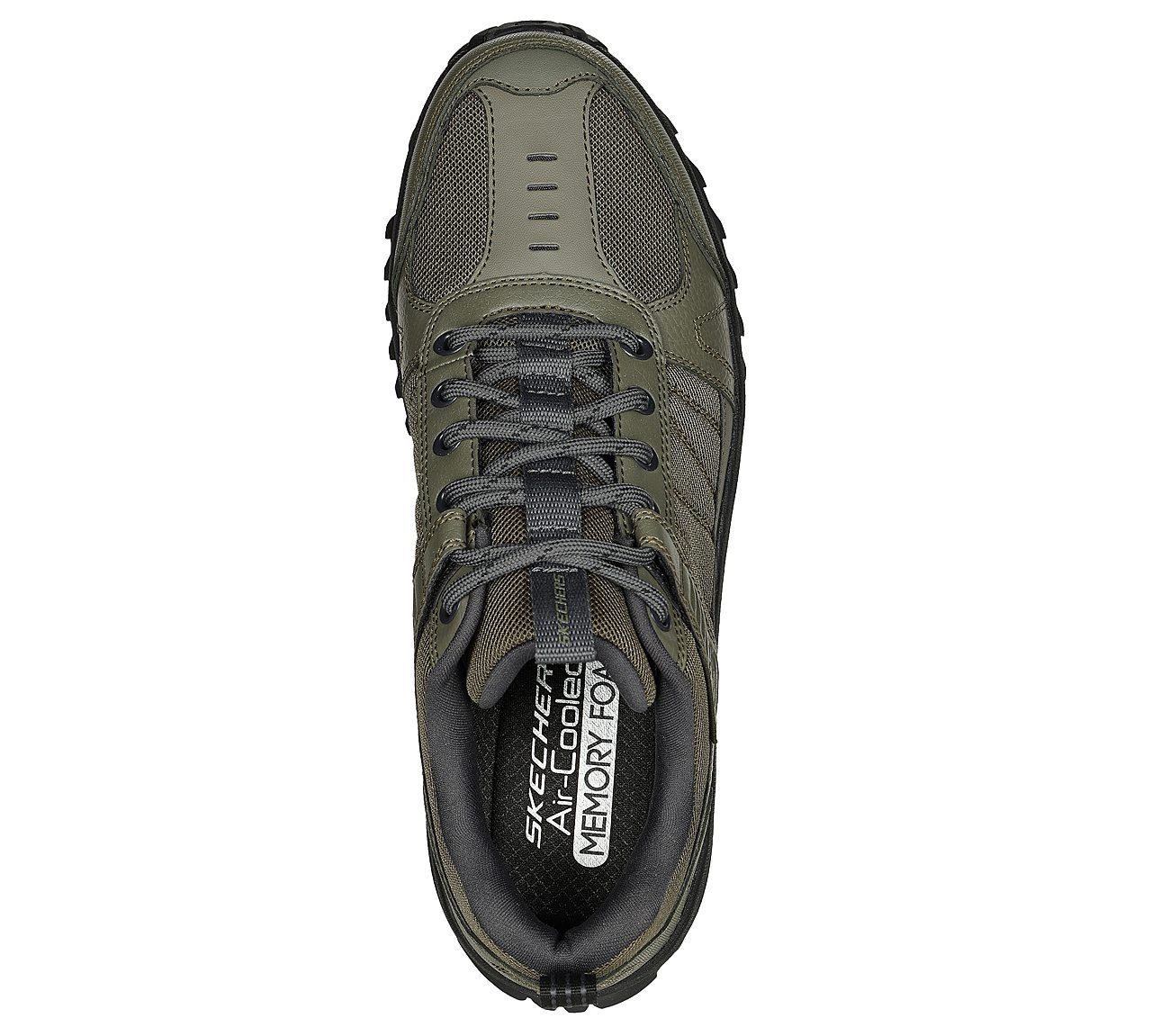 SKECHERS BIONIC TRAIL, OLIVE/BLACK Footwear Top View