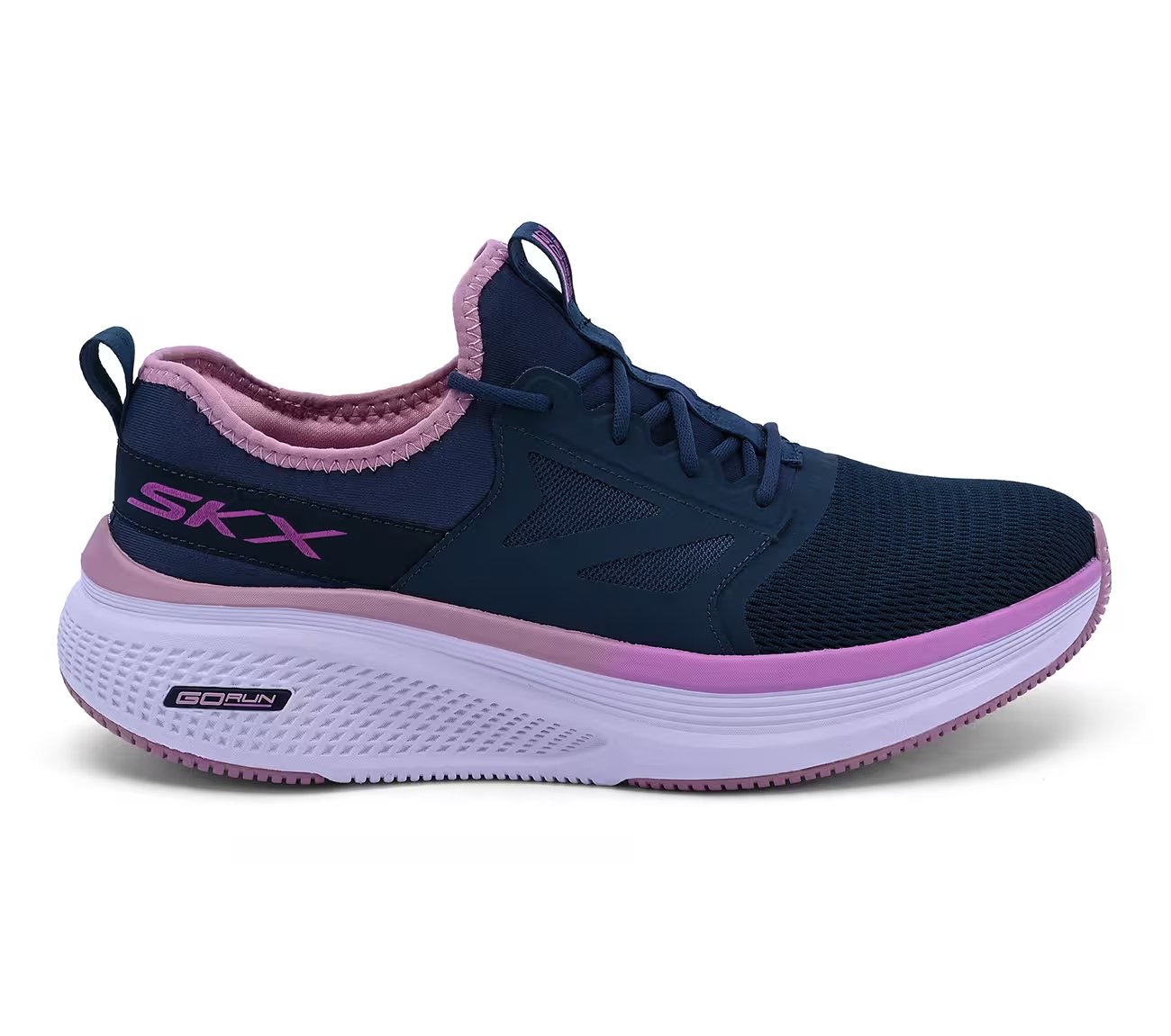 GO RUN ELEVATE 2.0 - ARTESIA, NAVY/PURPLE Footwear Lateral View