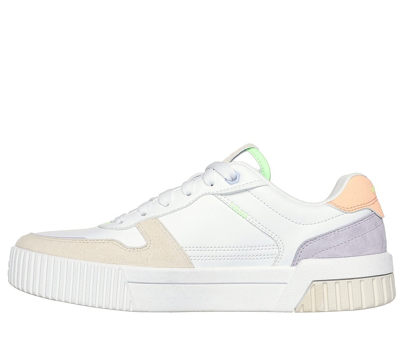 JADE-STYLISH TYPE, WHITE/MULTI Footwear Left View