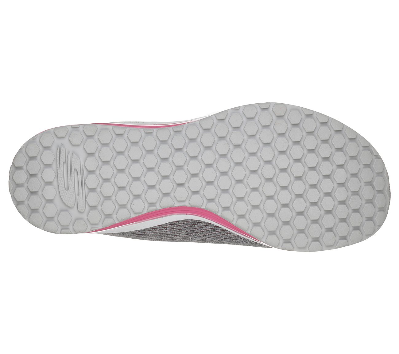 SKECH-AIR ELEMENT-CINEMA, GREY/HOT PINK Footwear Bottom View