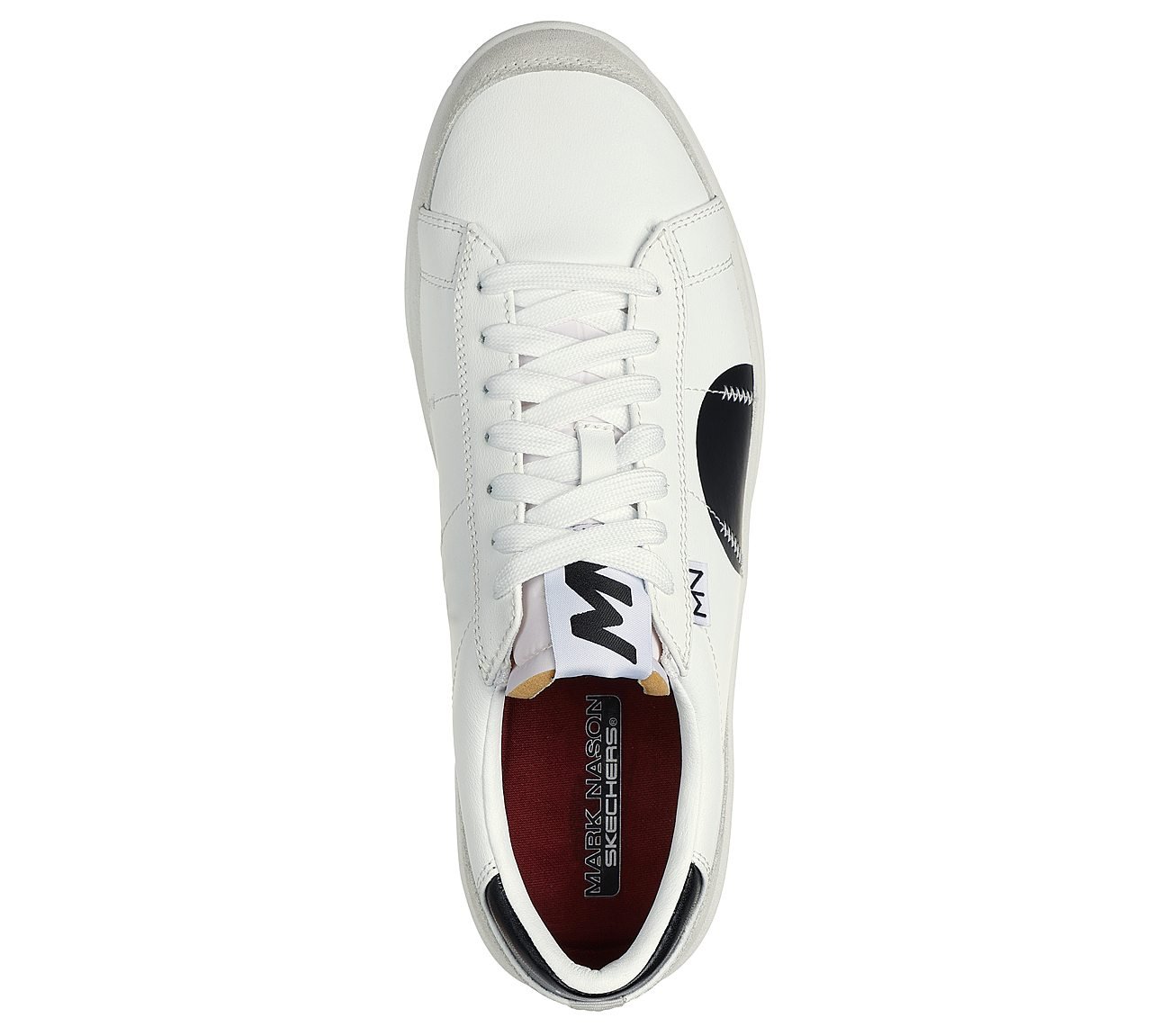 NEW WAVE CUP - THE VOLLEY, WHITE BLACK Footwear Top View