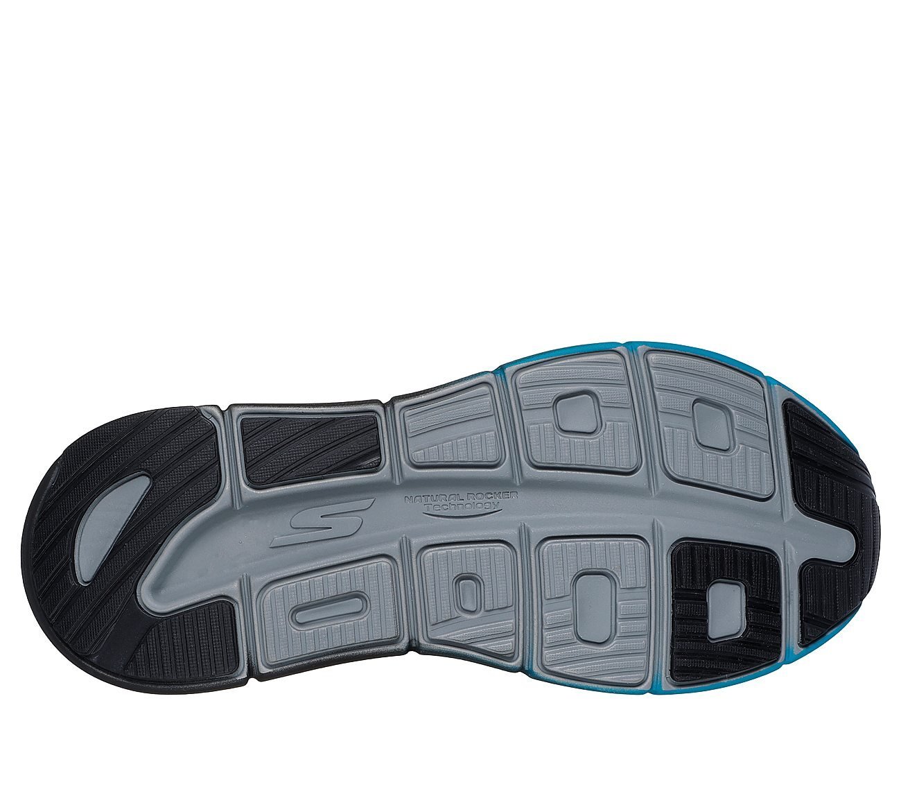 SKECHERS SLIP-INS: MAX CUSHIONING PREMIER 2, GREY/BLUE Footwear Bottom View