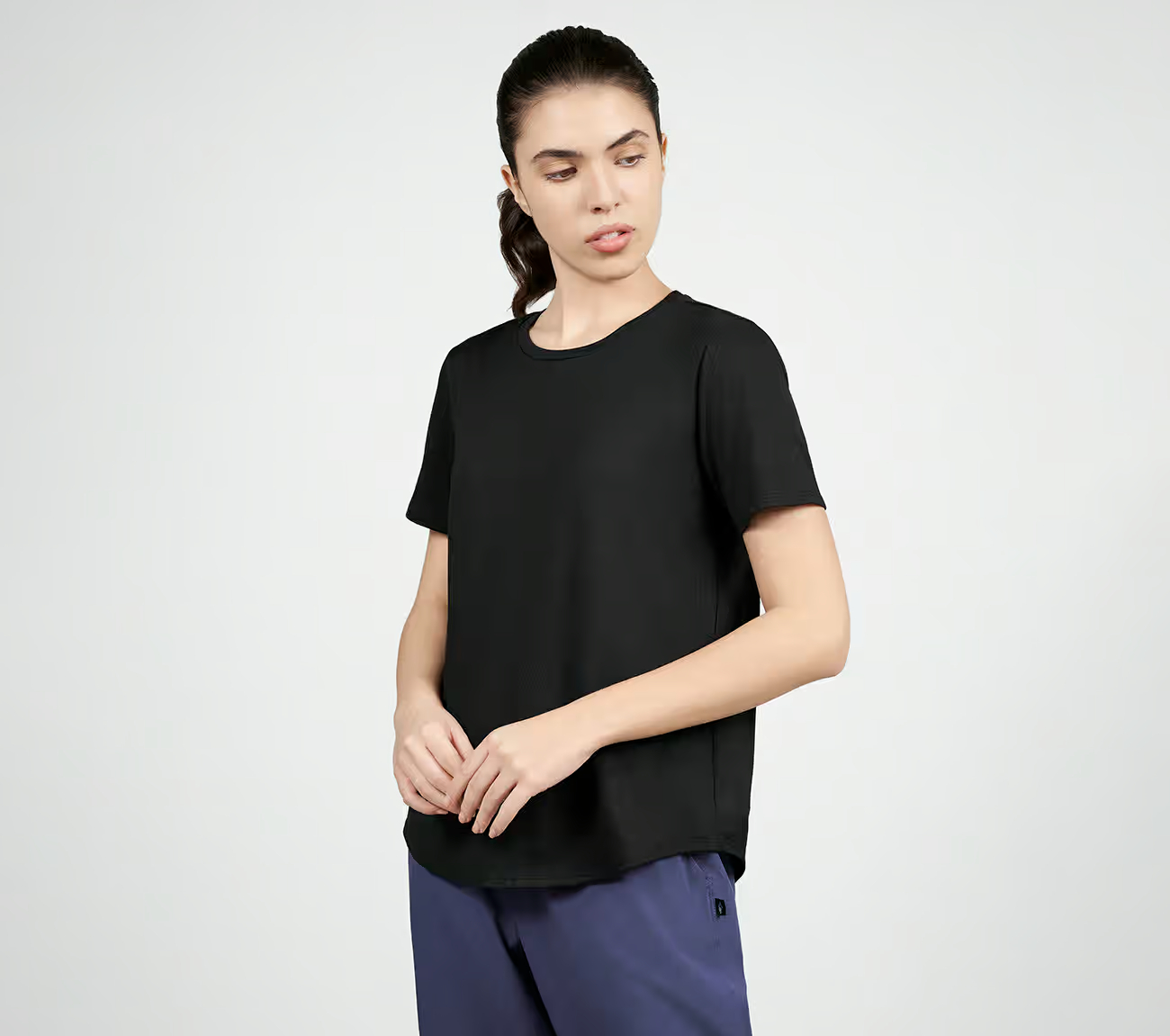 GODRI SWIFT TEE, BBBBLACK Apparels Top View