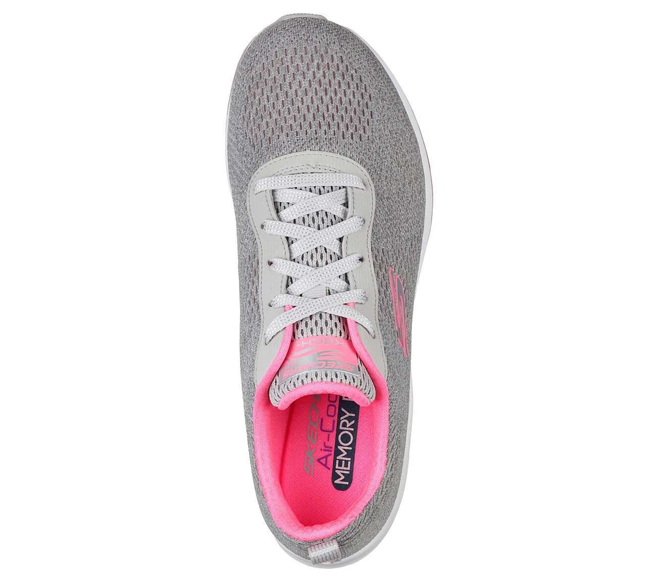 SKECH-AIR ELEMENT-CINEMA, GREY/HOT PINK Footwear Top View