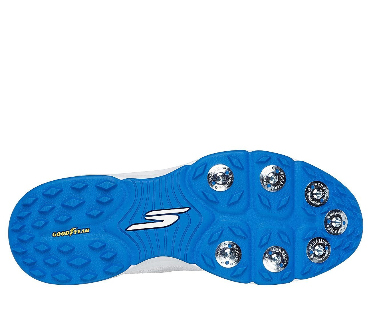 CRICKET BLADE, WHITE/LT.BLUE Footwear Bottom View