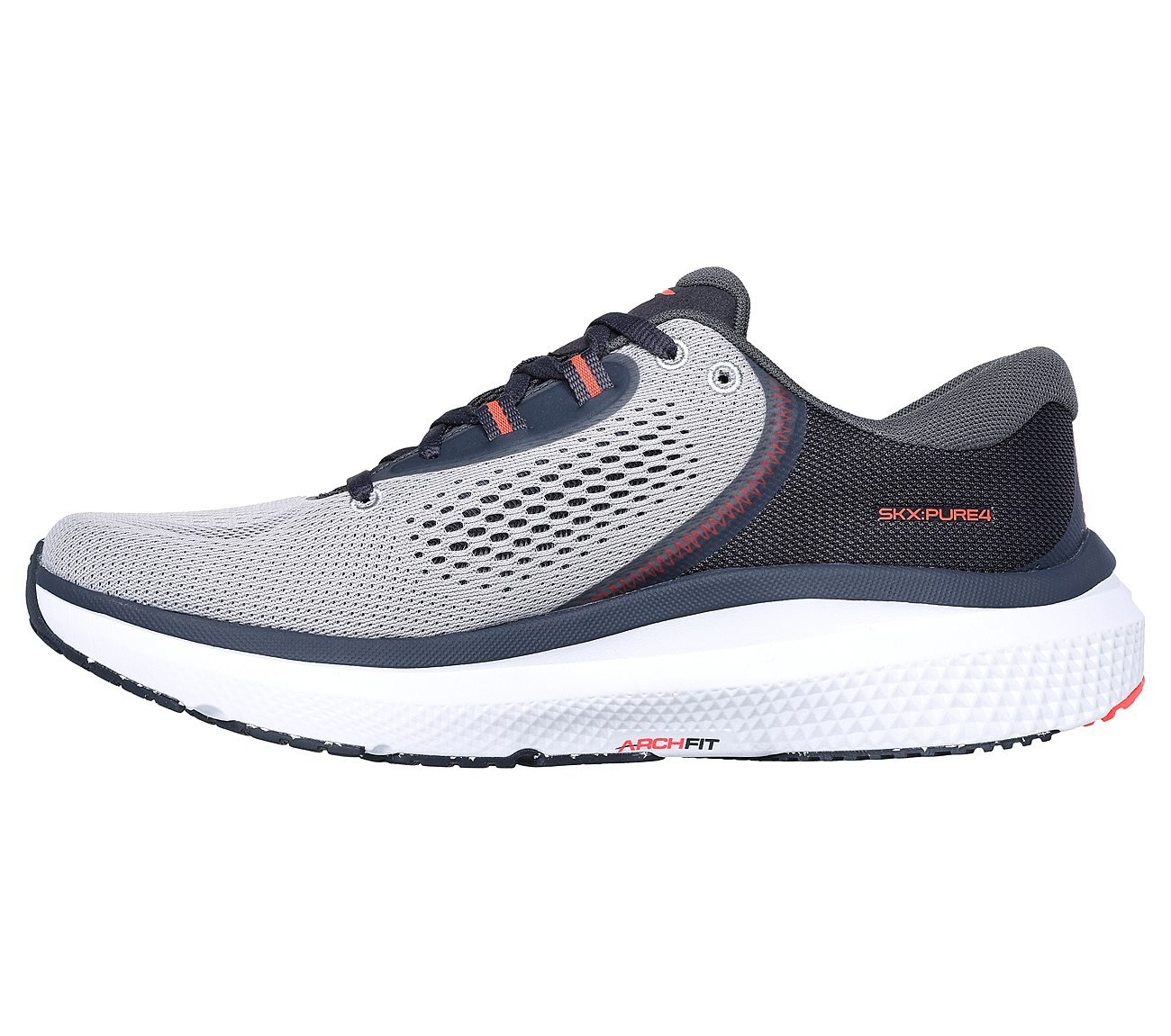 GO RUN PURE 4, GRAY/ORANGE Footwear Left View