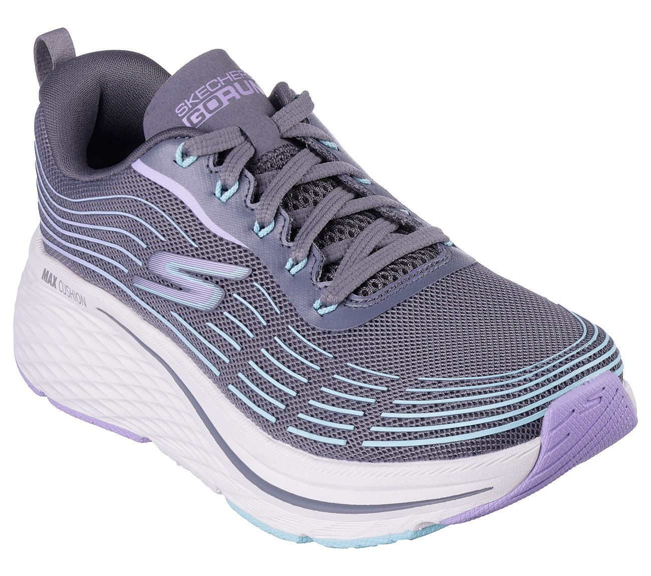 MAX CUSHIONING ELITE 2, CHAR/LAVENDAR Footwear Right View