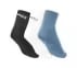 3 Pack of Mens Non Terry Ankle, WHITE/BLACK/BLUE Accessories Top View