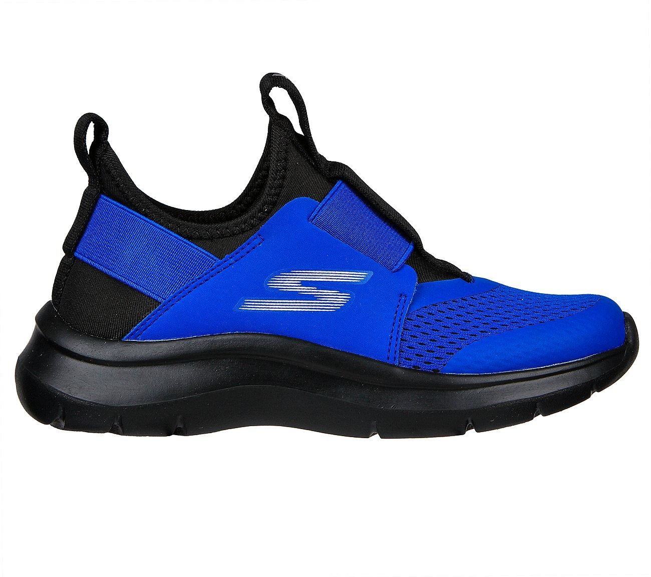 SKECH FAST, ROYAL BLACK Footwear Lateral View