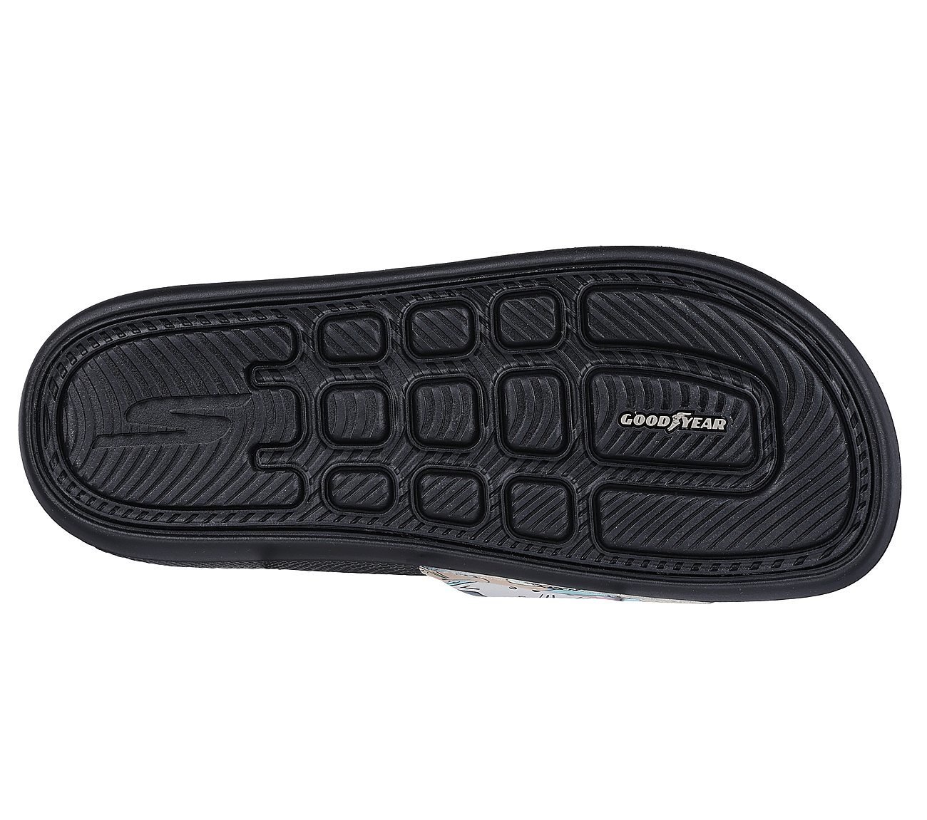 HYPER SLIDE - PAWSOME, BLACK/MULTI Footwear Bottom View