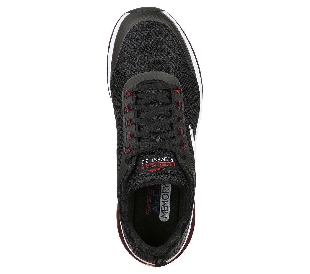 SKECH-AIR ELEMENT 2 - LOMARC, BLACK/RED Footwear Top View