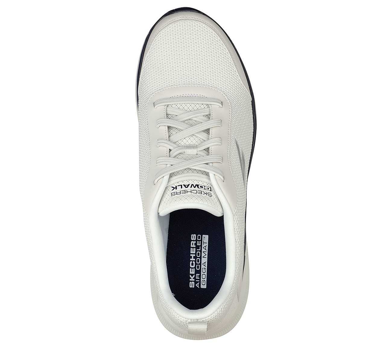 Skechers White/Navy Go Walk 6 Bold-Knight Mens Lace Up Shoes - Style ID ...