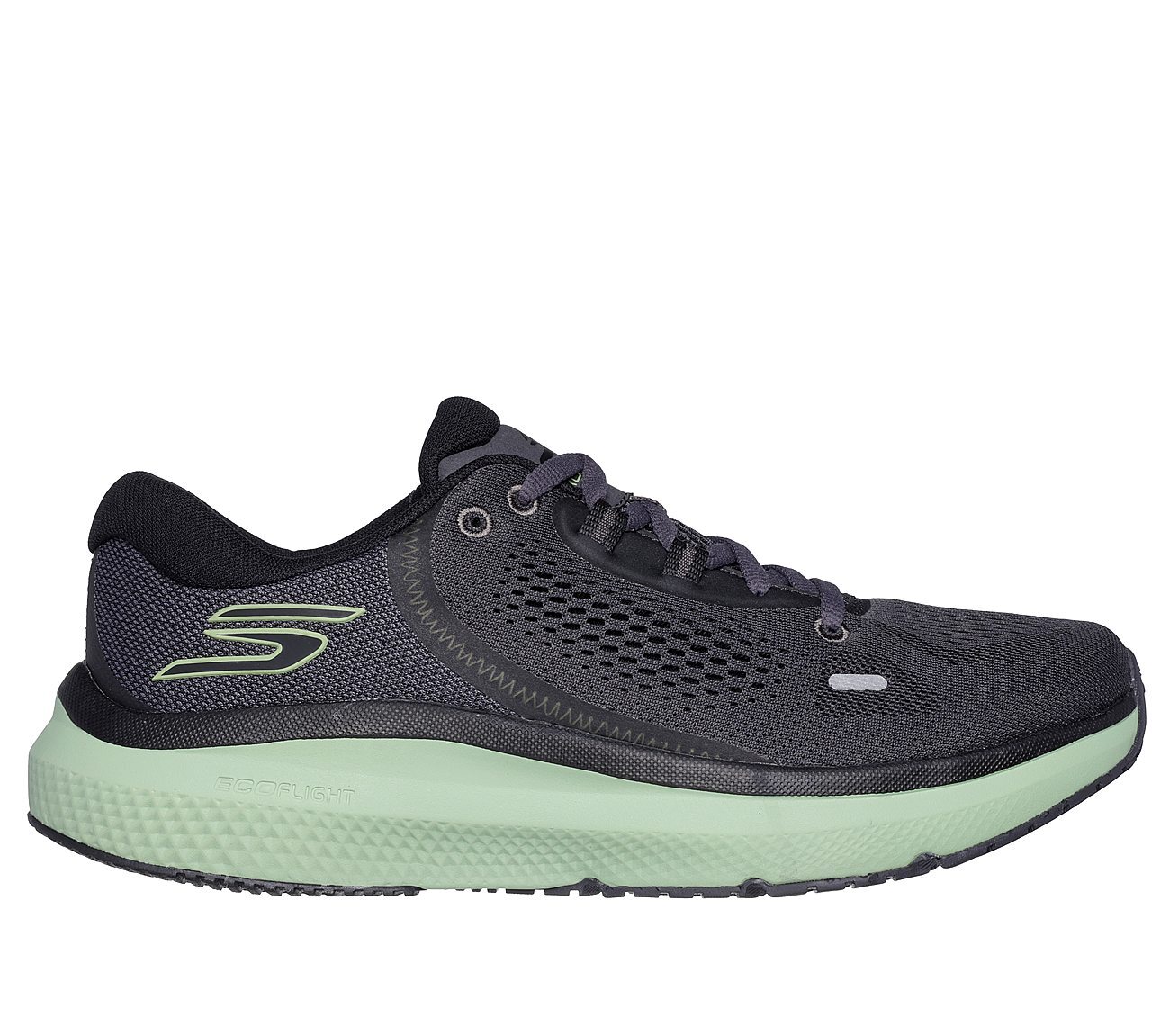 GO RUN PURE 4, CHARCOAL/LIME Footwear Top View