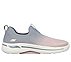 GO WALK ARCH FIT -OCEAN VIBES, GREY/PINK Footwear Lateral View