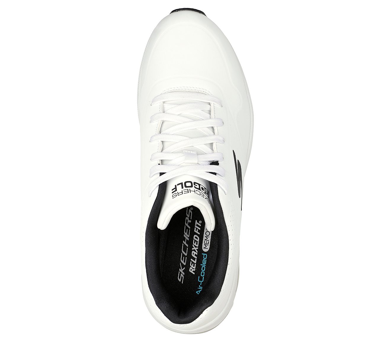 GO GOLF SKECH-AIR - DOS, WHITE BLACK Footwear Top View