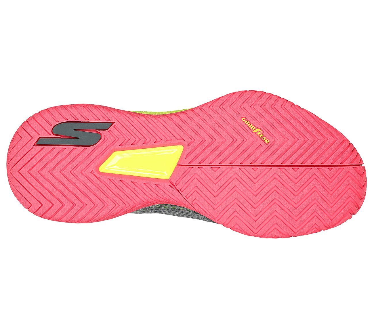 Skechers Viper Court Pro - Pickleball, GRAY/PINK Footwear Bottom View