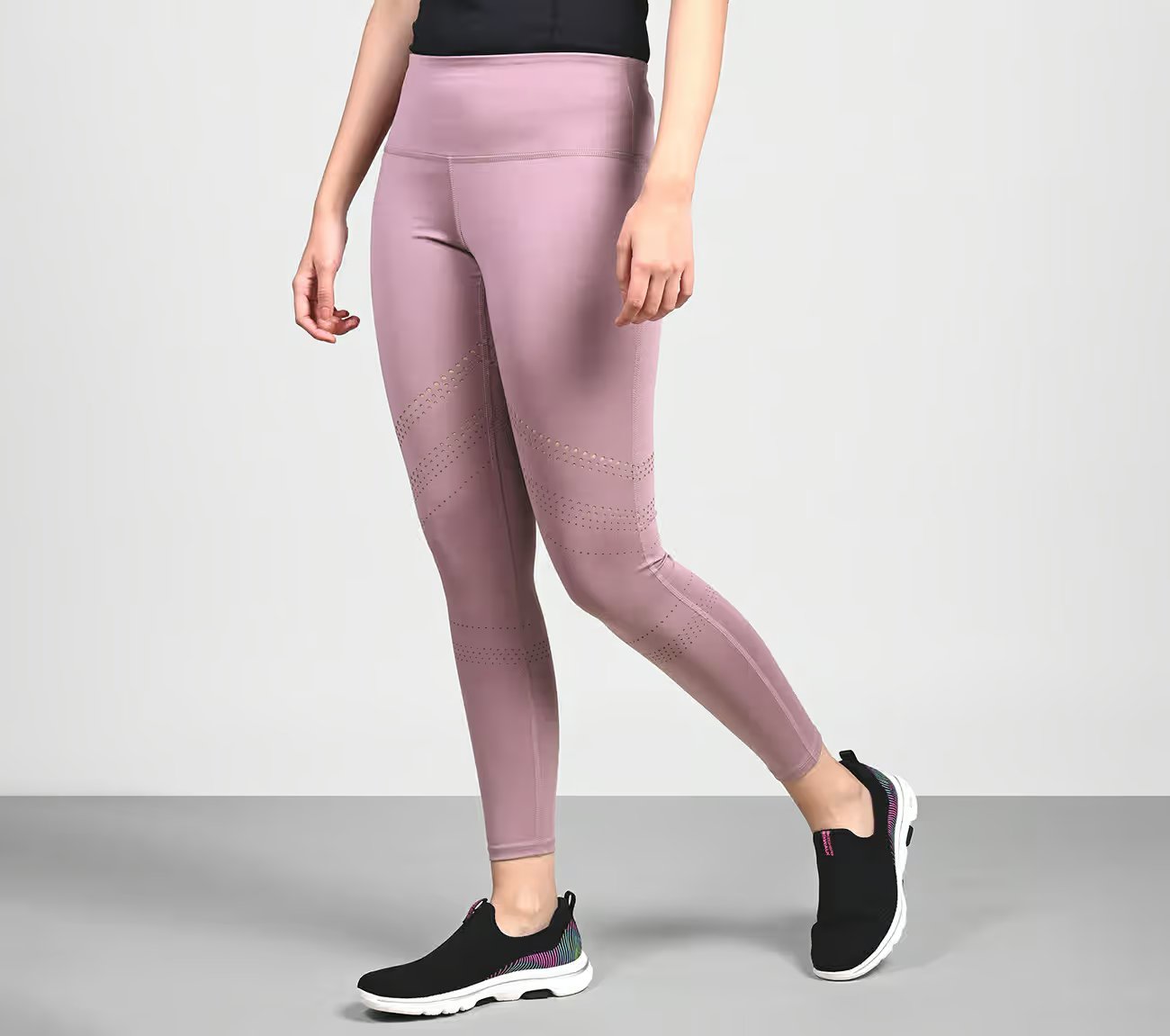 LASER CUT LEGGING, SILVER PURPLE Apparel Top View