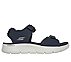 GO WALK FLEX SANDAL, NAVY/ORANGE Footwear Lateral View