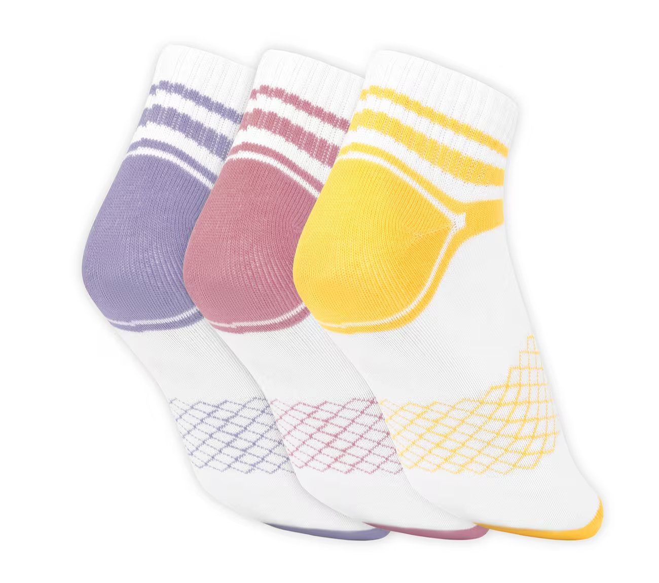 3 Pack WOMENS NON TERRY LOW CUT SOCKS, MMULTI Accessories Top View