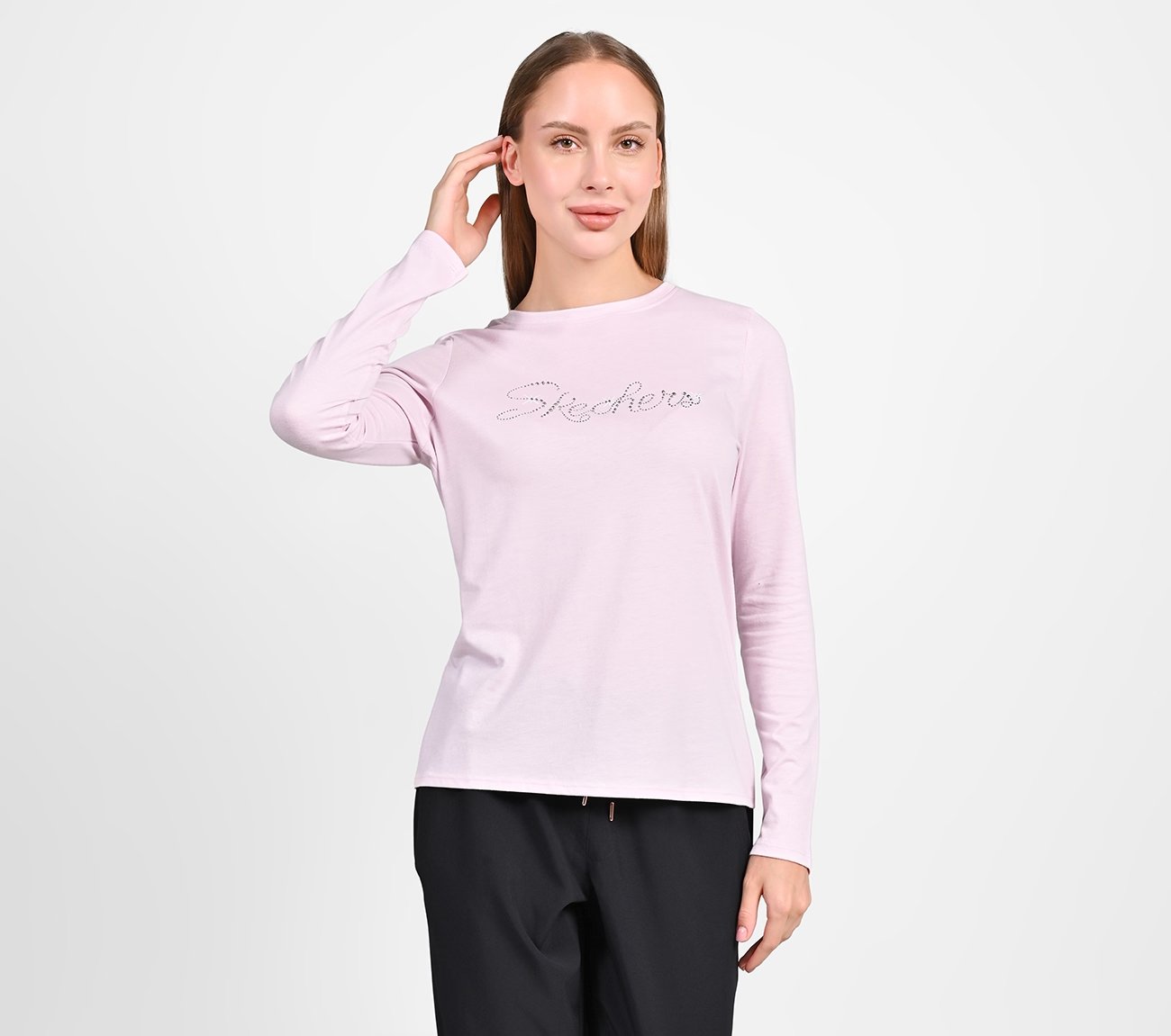 RHINESTONE QUEEN LS TEE, LAVENDER/PINK Apparel Lateral View