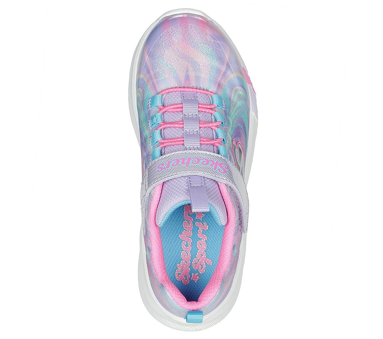 DREAMY LITES - SWIRLY SWEETS, LAVENDER/MULTI Footwear Top View